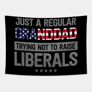 Regular Granddad Raise Liberals USA Flag Father's Day Tapestry