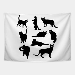 Cats Silhouettes Tapestry