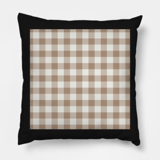 Gingham   by Suzy Hager       Clint Collection 5,   Shades of Cream and Brown Pillow