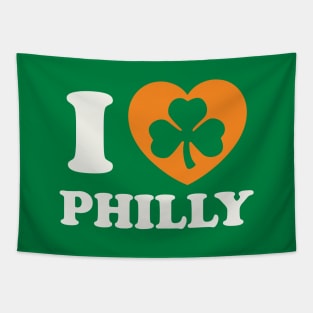 St Patricks Day Philly Irish Philadelphia PA Shamrock Heart Tapestry