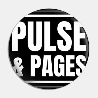 Nurse's Love for Reading: Pulse & Pages - Perfect Gift for Registered Nurses - Stylish Apparel Pin