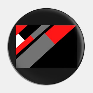 Red, Black, and White and Grey Pattern Pin