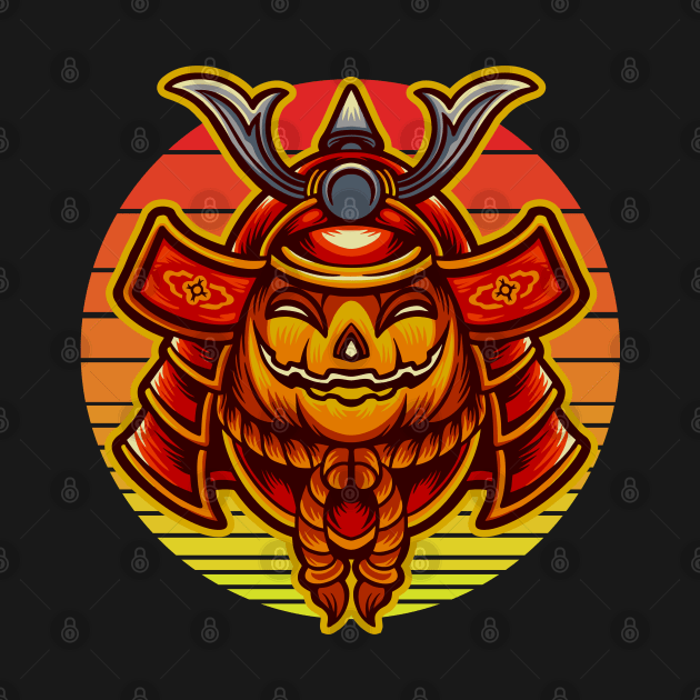 Jack O Lantern Samurai Halloween by divinoro trendy boutique