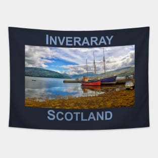 Inveraray, Scotland. Vital Spark, Scottish landscape art Tapestry