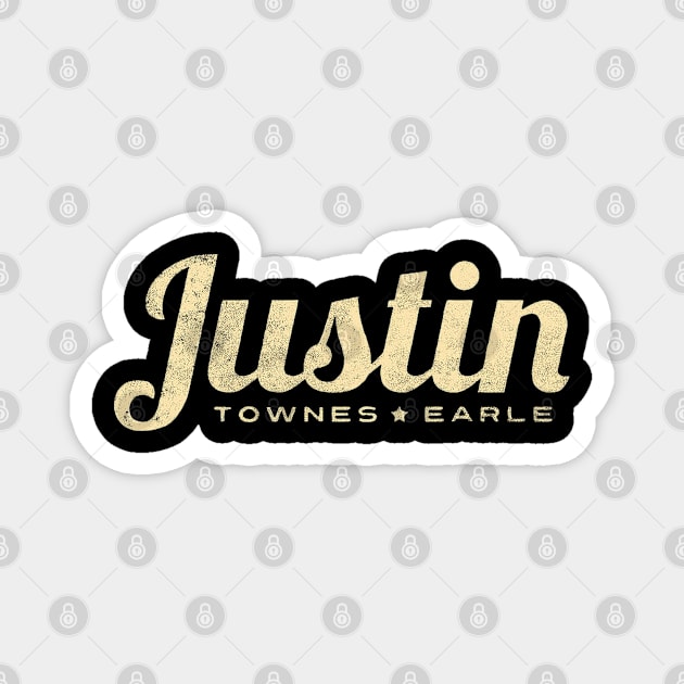 Justin Townes Earle typography Magnet by Store freak