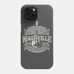 Nashville Music City Tennessee Guitar Vintage Phone Case