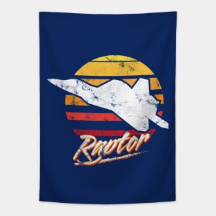 Retro F-22 Raptor Tapestry