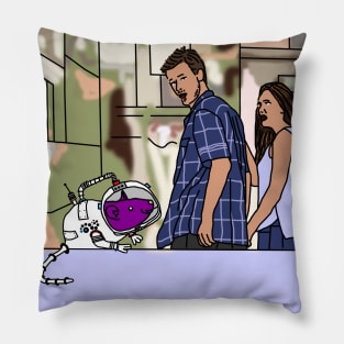 Space Rat and Distracted Boyfriend Meme Pillow