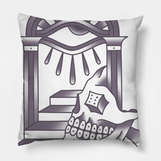 Arch with the skull Pillow by robchick