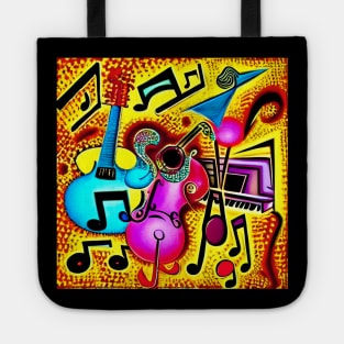 Abstract Artistic Representation Of A Funky Musical Groove Tote