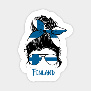 Finland girl, Finland Flag, Finland gift heritage, Finns girlfriend, Finnish Magnet