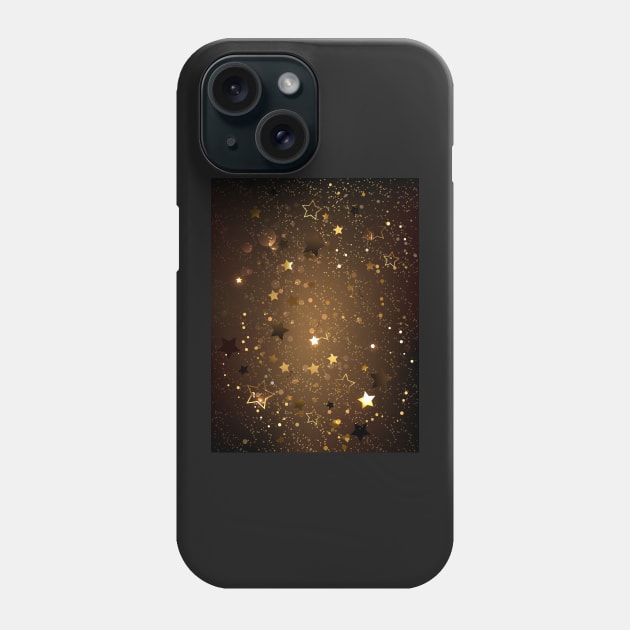 Brown Background with Stars Phone Case by Blackmoon9