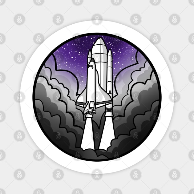 Asexual Pride Rocket Magnet by LivianPearl