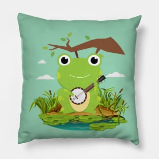 Kawaii Banjo Frog Pillow