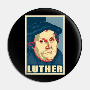 Martin Luther Propaganda Pop Art Pin