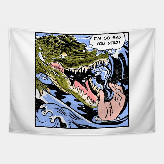 Crocodile Tears Tapestry by kookylove