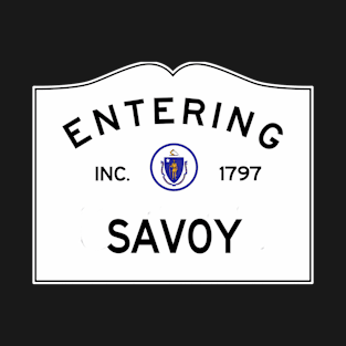 Savoy Massachusetts Vintage Road Sign T-Shirt