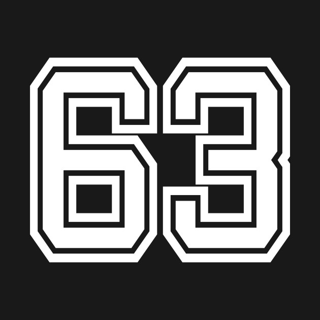 Number 63 for a sports team, group, or community T-Shirt by DariBangAngga