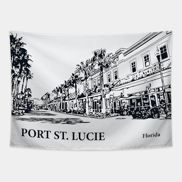 Port St. Lucie - Florida Tapestry by Lakeric