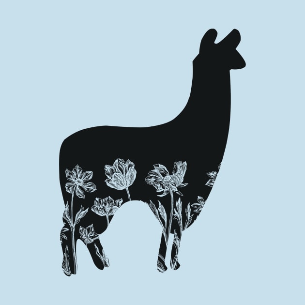 Floral Llama by RefinedApparelLTD