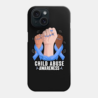 Child Abuse Prevention Awareness Month Blue Ribbon gift idea Phone Case