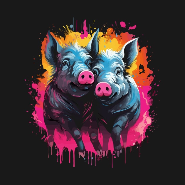 Wild Boar Couple Valentine by JH Mart