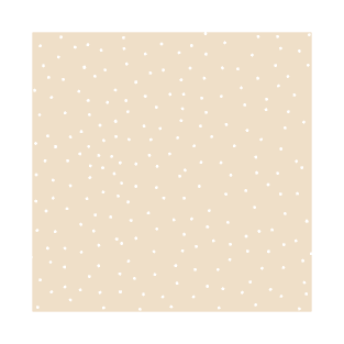 Beige Skintone White Dots Pattern Minimalist Light Brown Pastel T-Shirt