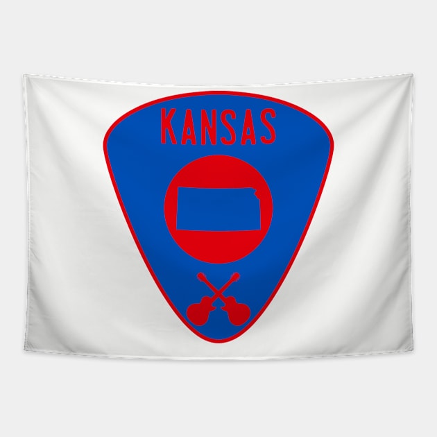 Kansas Guitar Pick Tapestry by fearcity