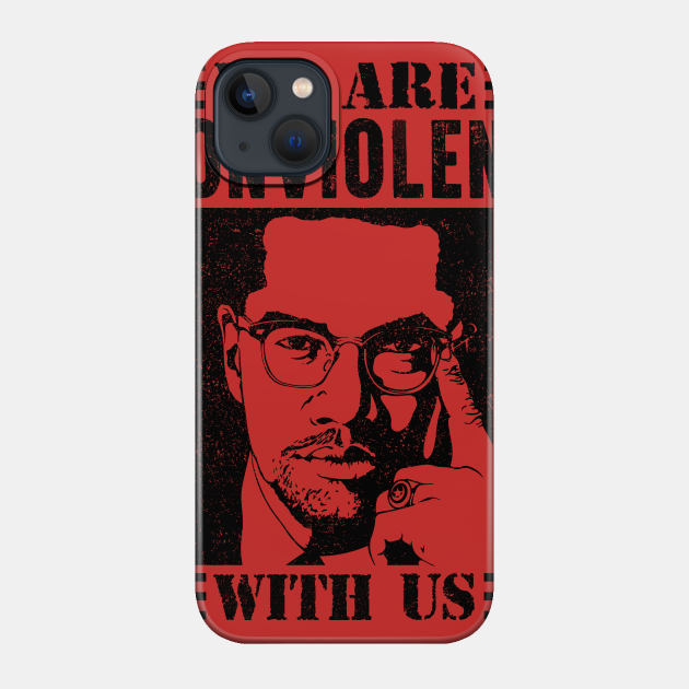 BLM Built by Black Malcom X T-Shirt - Blm Malcom X - Phone Case