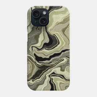 Gold and black marble design Phone Case