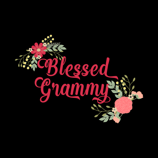 Blessed Grammy Floral Christian Grandma Art by g14u