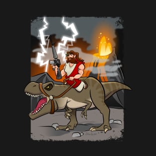 Jesus Riding Dinosaur T-Shirt