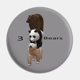 3 bears Pin