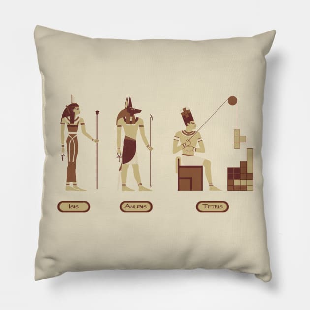 Video Game God Pillow by HandsOffMyDinosaur