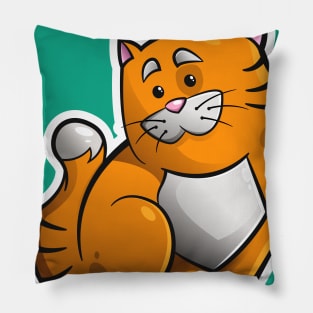 Cute red cat Pillow