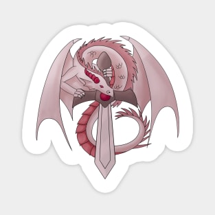 Garnet Sword Dragon Magnet