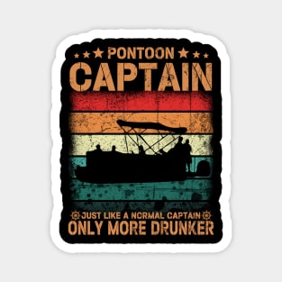 Pontoon Captain Boat Lake Boating Beer Magnet