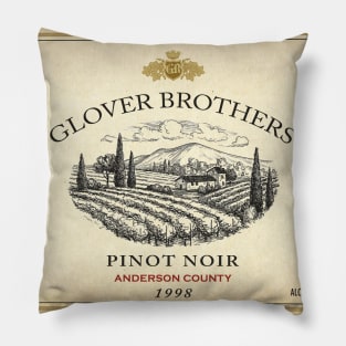 Glover Brothers Wine Label Pillow