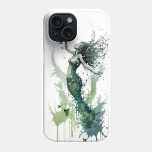 Mermaid Watercolor Splatter Phone Case