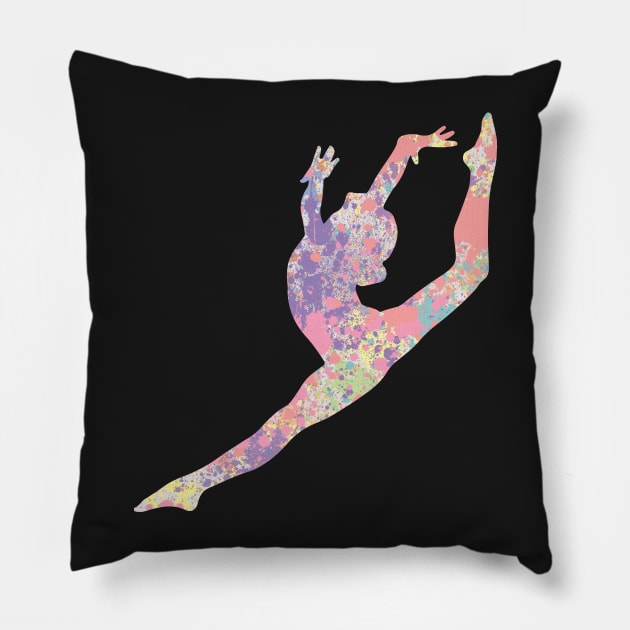 Leap Silhouette Pillow by sportartbubble