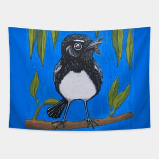 Willywagtail dinner time Tapestry