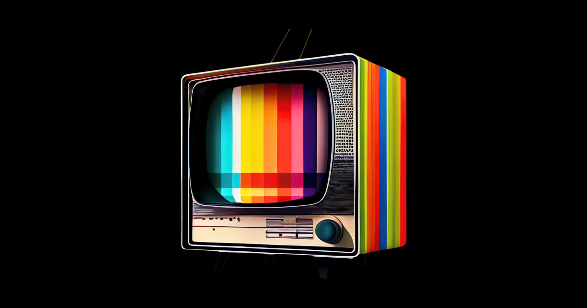 Retro Rainbow Television Retro Rainbow Television Sticker TeePublic