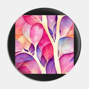 Pastel watercolor leaves pattern Pin