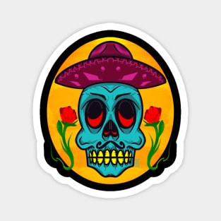 Mariachi Skull Magnet