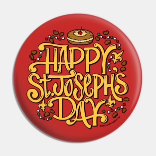Happy St. Jospeh's Day Pin