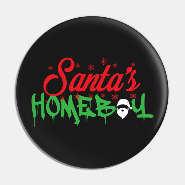 Santa's Homeboy Shirt Pin by atomicapparel