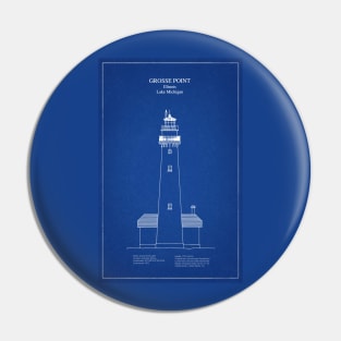 Grosse Point Lighthouse - Illinois - AD Pin