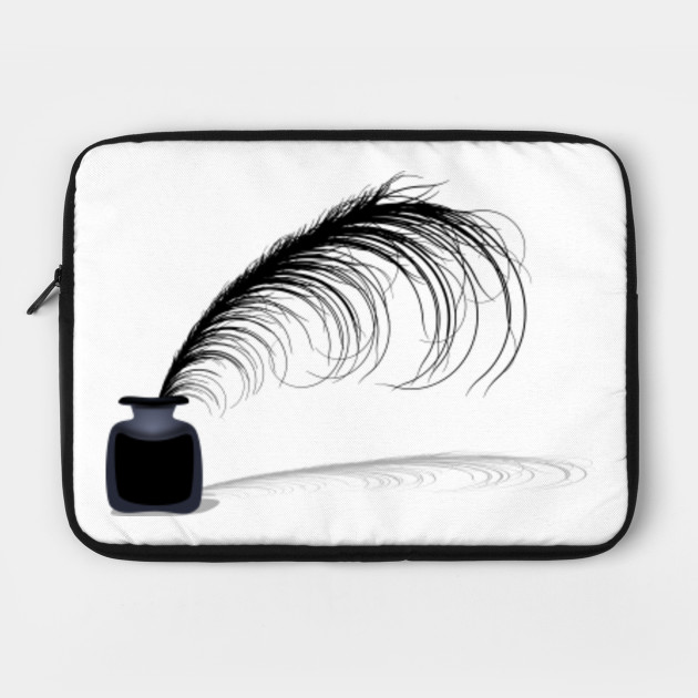 Glass Inkwell Quill Laptop Case Teepublic