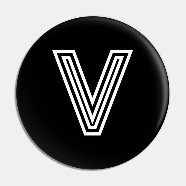 Letter V Pin by RaymondWareNYC