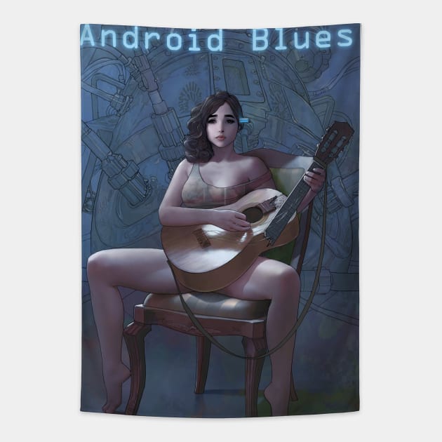 Android Blues Tapestry by stevenstahlberg